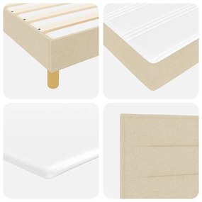 Boxspring Ágy Mattal Krém 140x200 cm Szövet