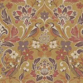 Arthouse Signature 2 Folk Floral barna-lila madaras vlies tapéta – 100198AH