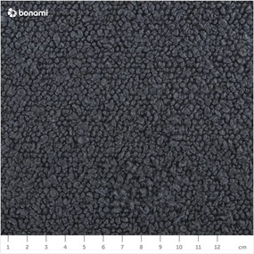 Sötétszürke buklé kinyitható tárolóhelyes kanapé 222 cm Bali – Cosmopolitan Design