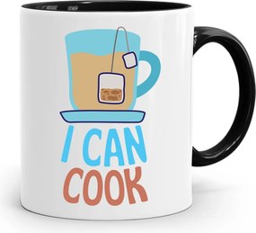 Fekete Bögre Szakácsnak És Can Cook-nak, fényképes nyomtatással