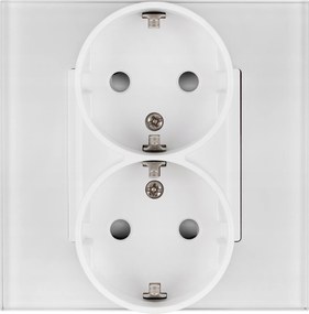 Schuko Dupla üveg aljzat földelt fehér Kontakt Miuun