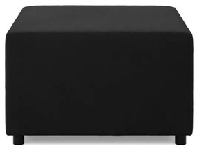 Zeus puff, szövet anyag, 70x70, fekete