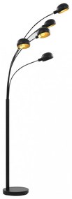fekete-arany állólámpa 200 cm 5 db E14 típusú foglalattal
