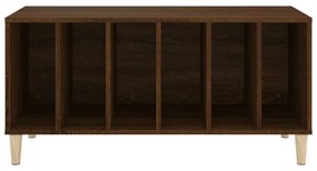 barna tölgy színű szerelt fa hanglemezszekrény 100 x 38 x 48 cm