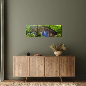 Kép - Hobbitfalva (órával) (90x30 cm)