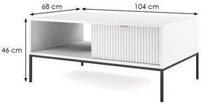 NOVA L104 fehér dohányzóasztal