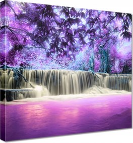 Vászonkép 40x40 Lila vízesés