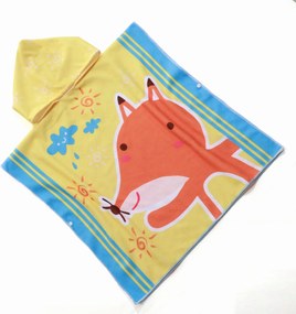 Poncsó Törölköző 60x120 Poncsó Kapucnis Róka A09