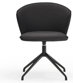 Fekete kárpitozott étkezőfotel szett 2 db-os Add – Teulat