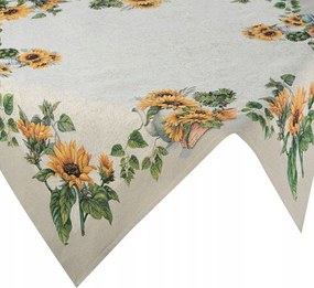 Abrosz gobelin asztal 57/NAT méretek 100x100 cm virág mintás dekoratív