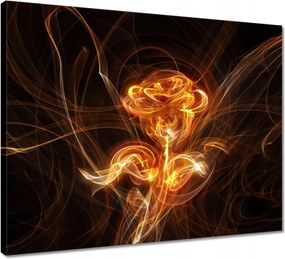 Vászonkép 50x40 Lángoló fraktál rózsa