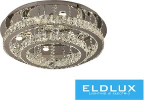 ELDLUX Kristály üveg mennyezeti lámpa 71w 5680lm CCT.T IP20 D650x275mm Króm