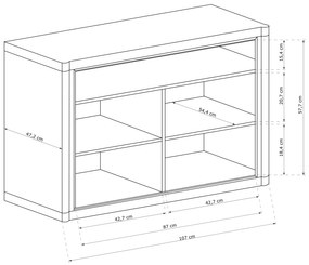 TV asztal/szekrény Douglas 11 (trüffel tölgy). 1055567