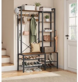 NAVOR álló fogas, barna/fekete