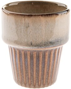 4 db Rustik kerámia bögre szett 100 ml,világosbarna