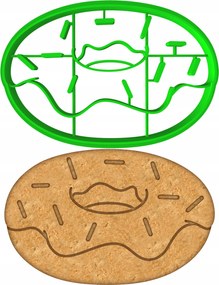 MĂ©zeskalĂĄcs lyukasztĂł forma ZsĂros CsĂŒtörtök FĂĄnk Donut 8cm