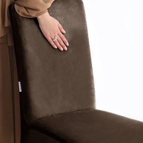 Barna gumis szék huzat szett 4 db-os 48 cm Sento – Restilo