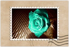 Poszterek 90x60 Türkiz rózsa szépia