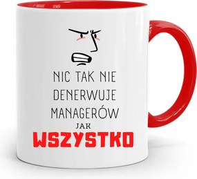 Menedzser Bögre Piros Ajándék fényképes nyomtatással