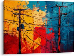 Kép - Absztrakt elektromos vezetékek (70x50 cm)