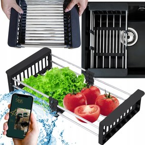 Csepegtető Edényszárító fekete Mosogatóhoz modern Nagy keskeny