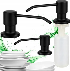 Folyékony mosogatószer adagoló Konyhai szappan adagoló Fekete 330ml