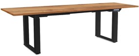 OfficeTech Strong állítható magasságú asztal 240 x 80 cm, fekete alap, arany tölgy