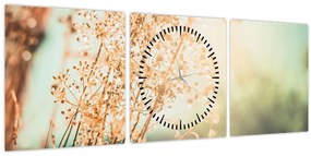 Kép - Réti növények (órával) (90x30 cm)