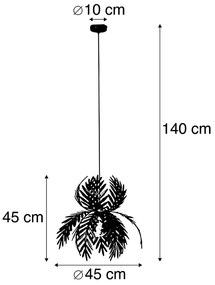 Vintage lógólámpa arany - Botanica