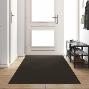 Mosott lábtörlő, fekete, 120x400 cm