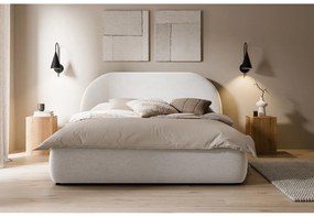 Franciaágy 180 cm Olivo P (ágyráccsal) (tárolóhellyel) (bézs + fekete) . 1100399