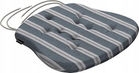 Filip székpárna 41x38 kék-bézs csíkos