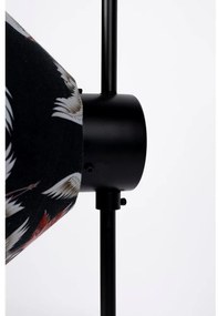 Fekete asztali lámpa textil búrával (magasság 71 cm) Jaylee – White Label