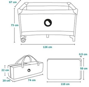 Lionelo - Utazó kiságy STEFI rózsaszín/szürke