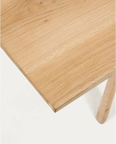 Étkezőasztal tölgyfa dekoros asztallappal 100x200 cm Armande – Kave Home