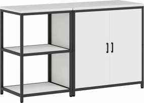 vidaXL Konyhai Tároló Készlet 2 pcs Fehér Hidegen hengerelt acél