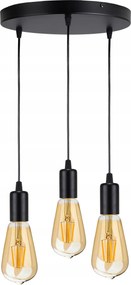 Zwis Edison Loft függesztett mennyezeti lámpa 3x E27