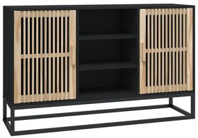 fekete szerelt fa tálalószekrény 105 x 30 x 65 cm