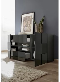 SERIAN antracit színű komód