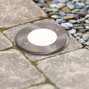 LED Taposólámpa MIVO LED/3W/230V átm. 12 cm IP67 matt króm