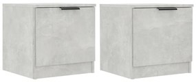 2 db betonszürke éjjeliszekrény 40 x 39 x 40 cm