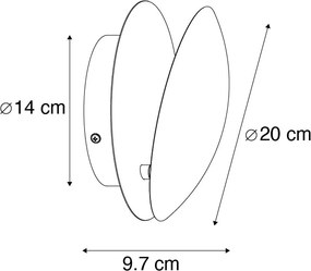 Okos fali lámpa réz, Wi-Fi G9-es foglalattal - Sunrise