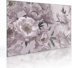 Kép - Vintage bazsarózsa virágok (üvegen) (70x50 cm)