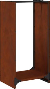 vidaXL tűzifa állvány 40x30x80 cm időjárásálló acélból