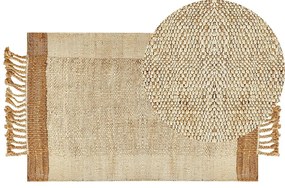 Bézs jutaszőnyeg 80 x 150 cm DEDEMLI Beliani