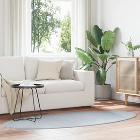 Szőnyegek Szürke Gyapjú 100 x 200 cm Területszőnyegek Ovális