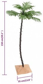 LED-es pálmafa 88 meleg fehér LED-del 150 cm