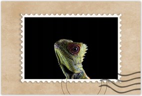 Poszter 60x40 Zöld gyík erdő