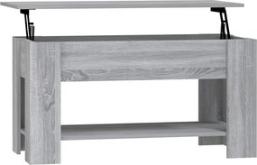 vidaXL szürke sonoma színű szerelt fa dohányzóasztal 101x49x52 cm