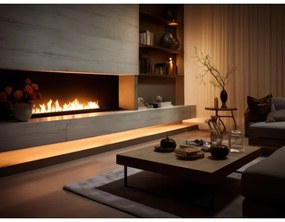 InFire - Beépített BIO kandalló 7,5x120 cm 7kW fekete